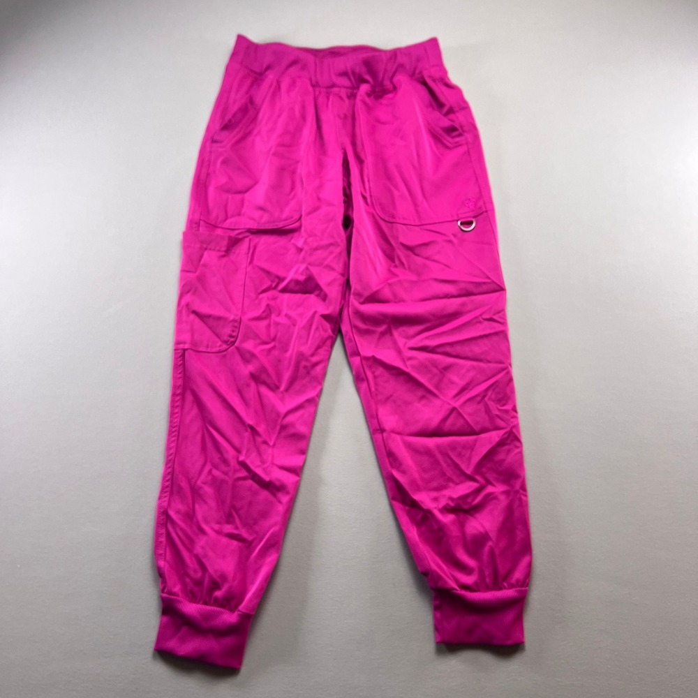 Bella By Zavate Apparel Jogger Scrub Pants Womens Small Petite Pink Drawstring